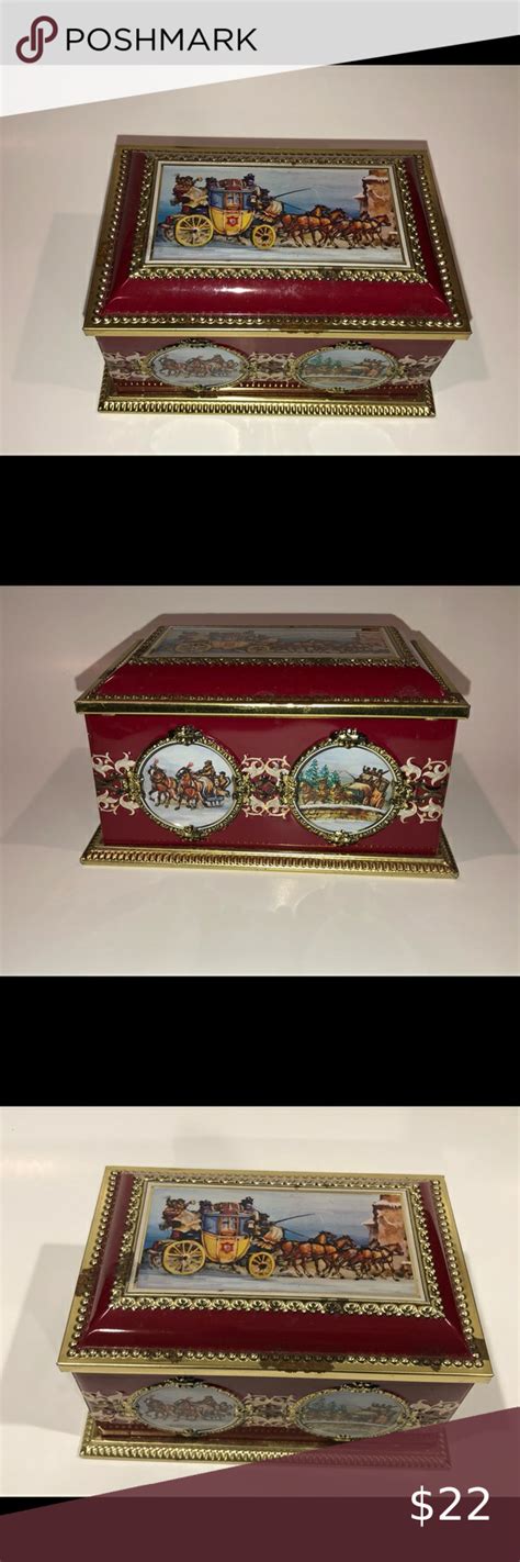 vintage metal box horses west germany mcm|Western Germany Tin Box for sale .